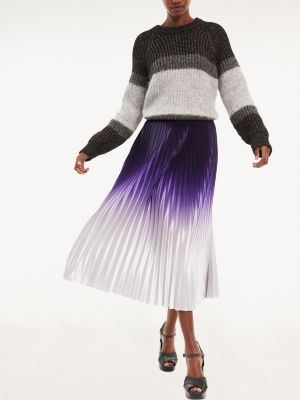Ombre Pleated Midi Skirt PURPLE Tommy Hilfiger