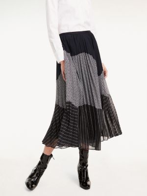 tommy jeans midi pleated skirt
