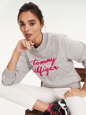 tommy hilfiger high neck logo sweatshirt