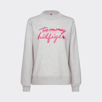 tommy hilfiger high neck logo sweatshirt