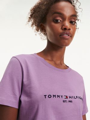 purple tommy hilfiger shirt
