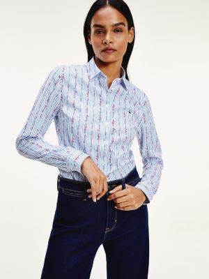 Cotton Fitted Poplin Shirt | WHITE | Tommy Hilfiger