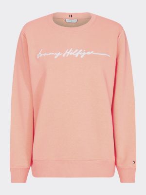 peach tommy hilfiger sweatshirt