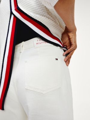 Hohe Jeans Mit Ausgestelltem Bein Weiss Tommy Hilfiger