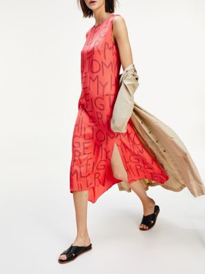 tommy hilfiger orange dress