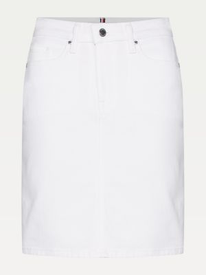 tommy hilfiger white denim skirt