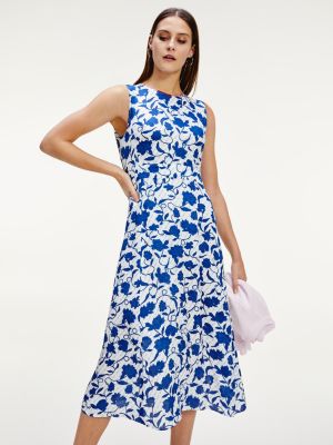 tommy hilfiger blue floral dress