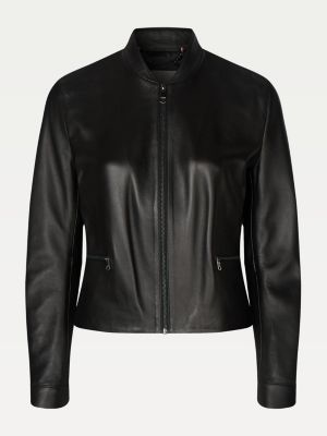 tommy hilfiger georgie varsity leather jacket