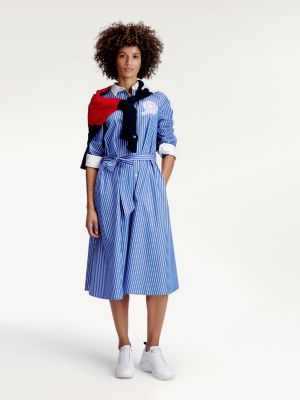 Tommy Icons Stripe Shirt Dress | BLUE 