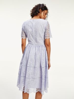 lace fit & flare dress
