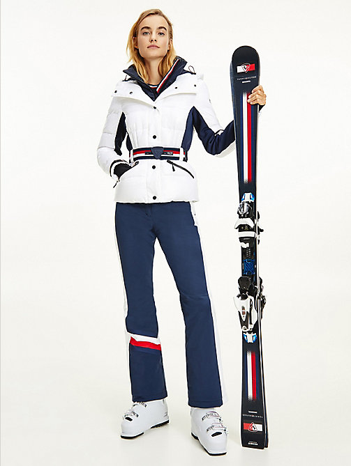 white rossignol tonal ski jacket for women tommy hilfiger