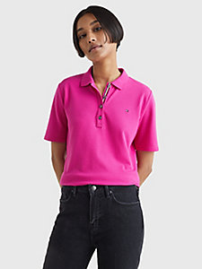 Polo ajusté à manches longues Tommy Hilfiger Femme Vêtements Tops & T-shirts T-shirts Polos 