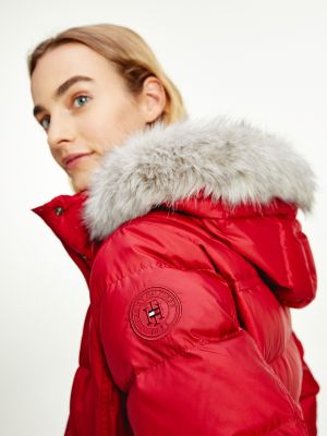 red tommy hilfiger coat