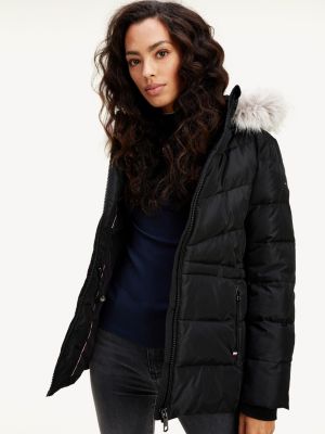 tommy hilfiger fur collar jacket