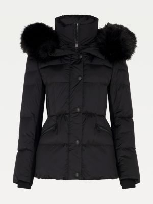 tommy hilfiger black down jacket