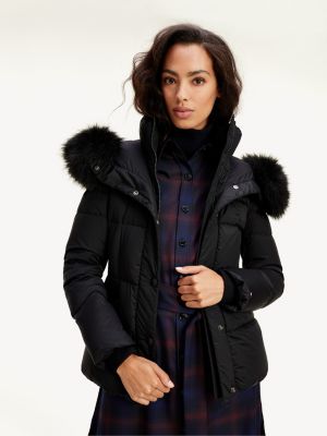 tommy hilfiger women's jacket with fur