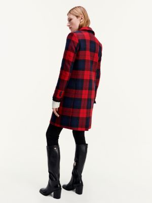 tommy hilfiger tartan coat