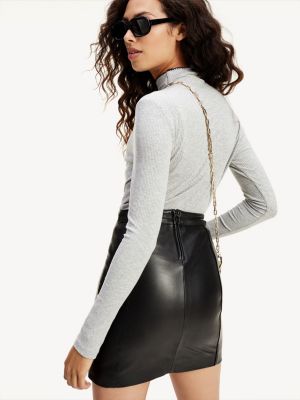 tommy hilfiger leather skirt