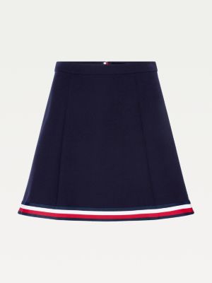 Yubka S Firmennoj Otdelkoj Sinij Tommy Hilfiger