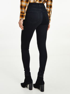 Harlem Schwarze Skinny Jeans Mit Hohem Bund Denim Tommy Hilfiger