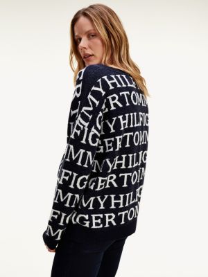 tommy hilfiger crew neck jumper womens