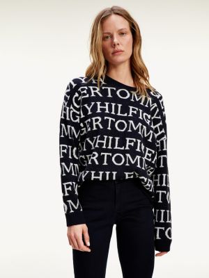 tommy hilfiger crew neck jumper womens