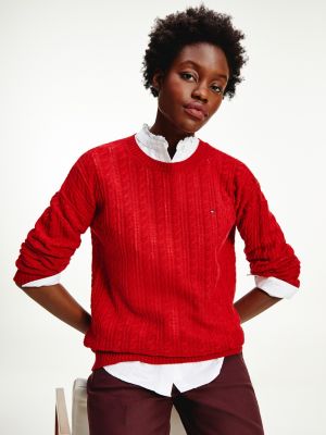 tommy red jumper