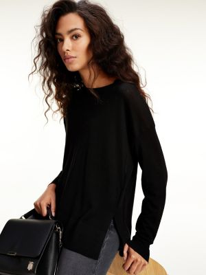 tommy hilfiger crew neck jumper womens