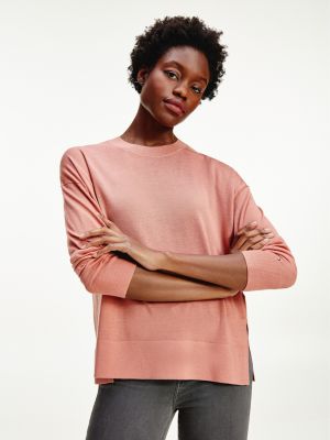 tommy hilfiger crew neck jumper womens