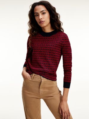 tommy red jumper