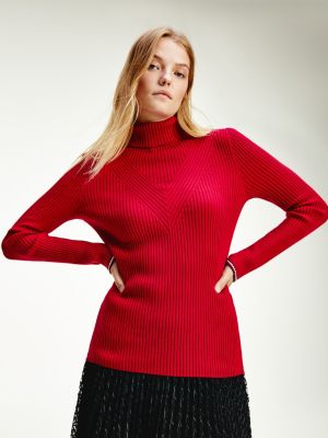 TH Warm High Neck Jumper | PINK | Tommy Hilfiger