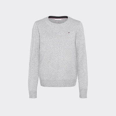 Pure Cotton Crew Neck Jumper | BLACK 