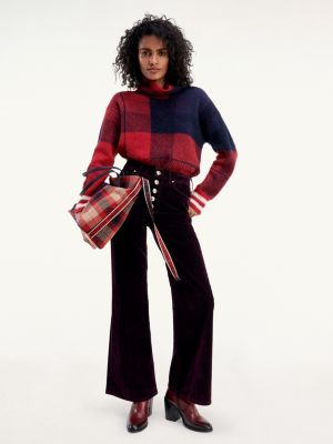 tommy hilfiger red jumper womens