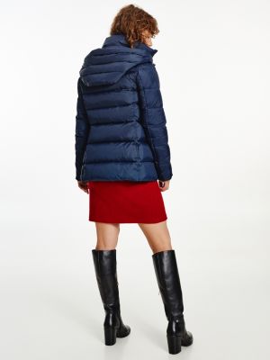 tommy hilfiger velvet puffer jacket