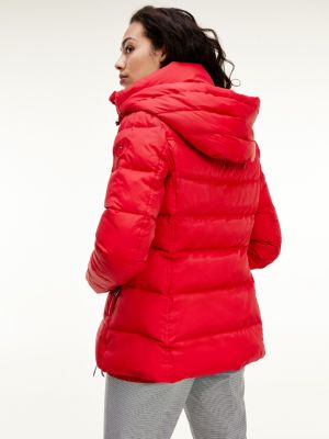 tommy jeans long padded hooded coat