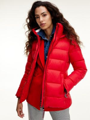 tommy hilfiger coat womens red