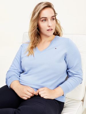 tommy hilfiger blue jumper womens