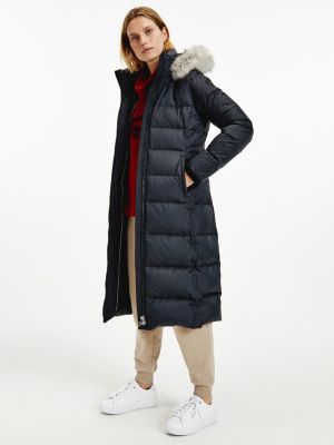 tommy hilfiger tyra down fitted maxi coat
