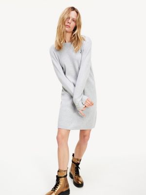 Pure Cotton Jumper Dress | GREY | Tommy Hilfiger