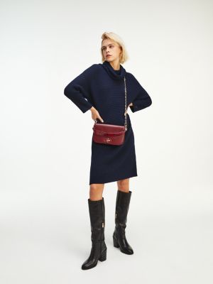 high neck jumper dress