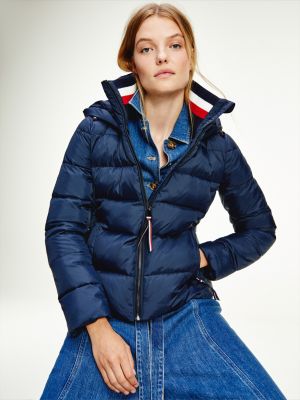 Removable Hood Quilted Down Jacket 