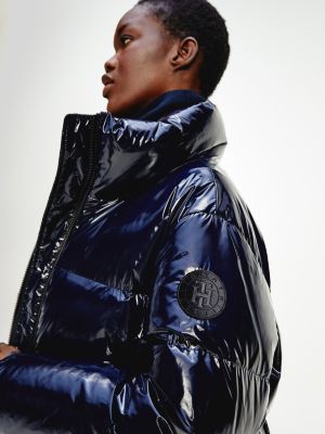 tommy hilfiger convertible high shine puffer