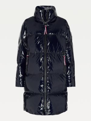 tommy hilfiger high shine puffer jacket mens