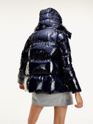 High Shine Down Puffer Jacket | BLUE 