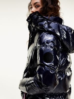 tommy hilfiger shiny puffer jacket