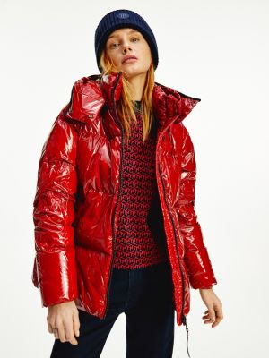 shein red puffer jacket