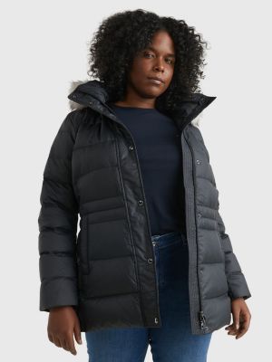 Essential Curve jas met donsvulling en monogram | ZWART | Tommy Hilfiger