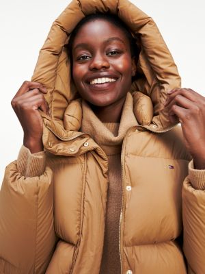 tommy hilfiger khaki puffer jacket