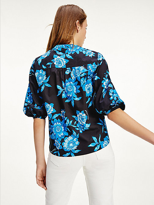 TOMMY HILFIGER NEW Women/'s Flower-embroidered Blouse Shirt Top TEDO