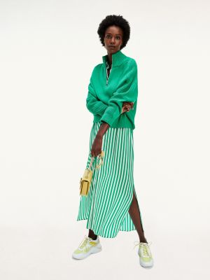 tommy hilfiger green jumper womens